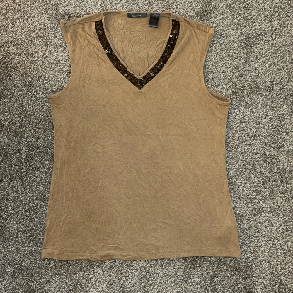 Liz Claiborne Tan Tank XL